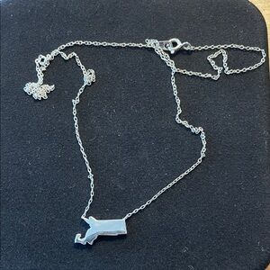 Silver 925 State Pendant Necklace